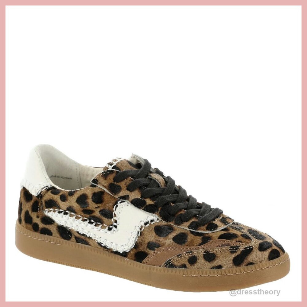 Women's Fashion Sneakers Size 6, Calf Hair, Lace Up, Synthetic Sole